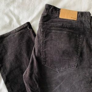 MADEWELL l Black Corduroy Rail Straight Pant